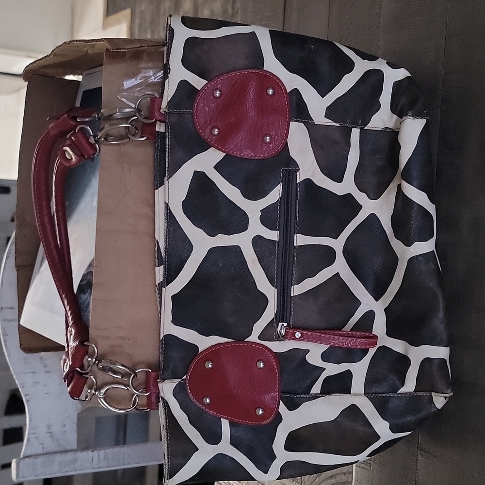 Cow print purse